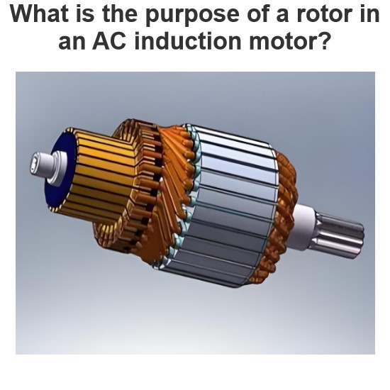 What is the purpose of a rotor in an AC induction motor?