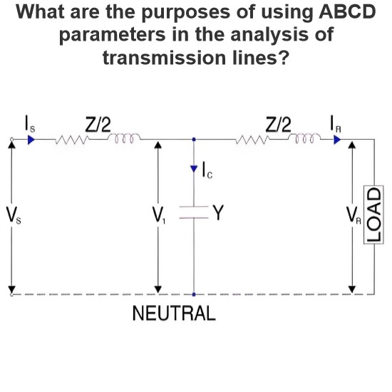 What are the purposes of using ABCD parameters in the analysis of transmission lines?