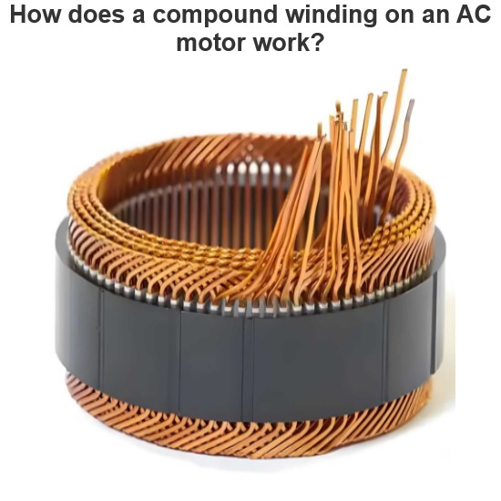 How does a compound winding on an AC motor work?