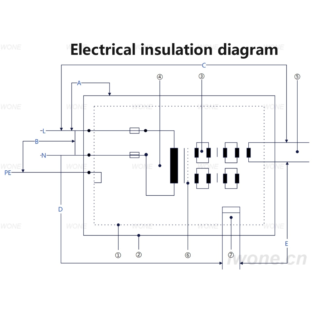 Electrical insulation diagram