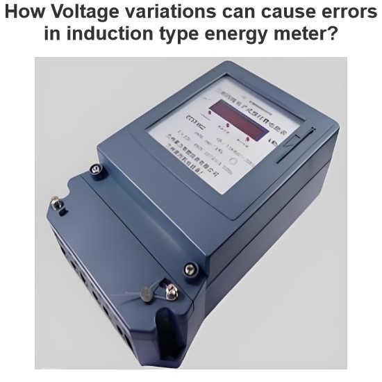 How Voltage variations can cause errors in induction type energy meter?