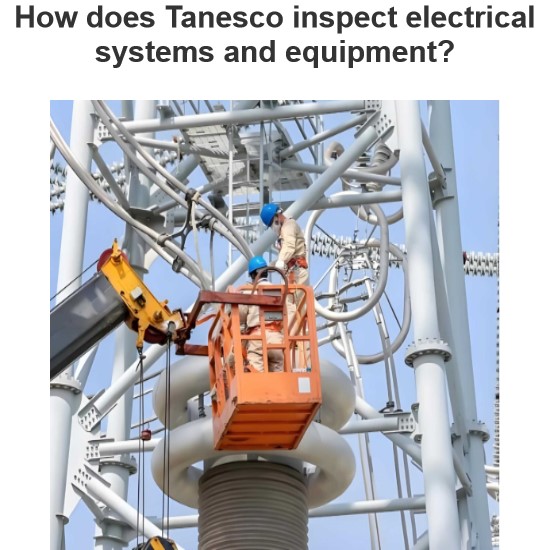 How does Tanesco inspect electrical systems and equipment?