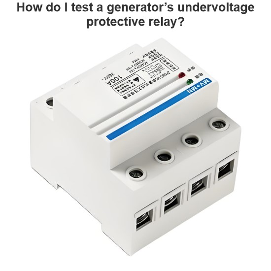 How do I test a generator’s undervoltage protective relay?