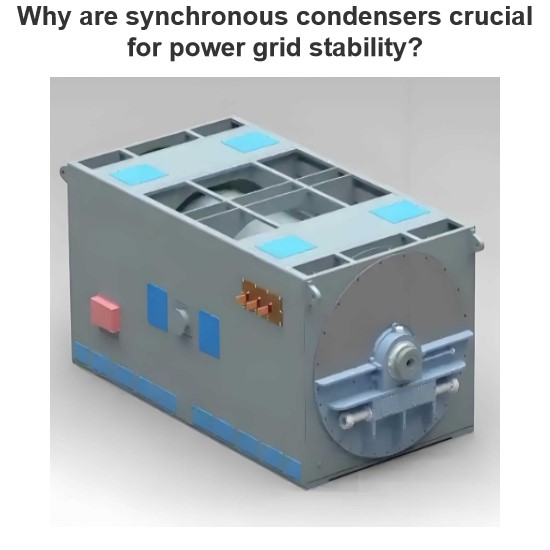 Why are synchronous condensers crucial for power grid stability?