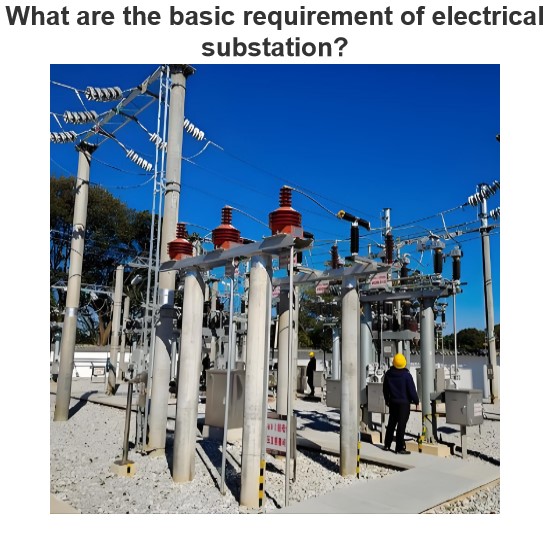 What are the basic requirement of electrical substation?