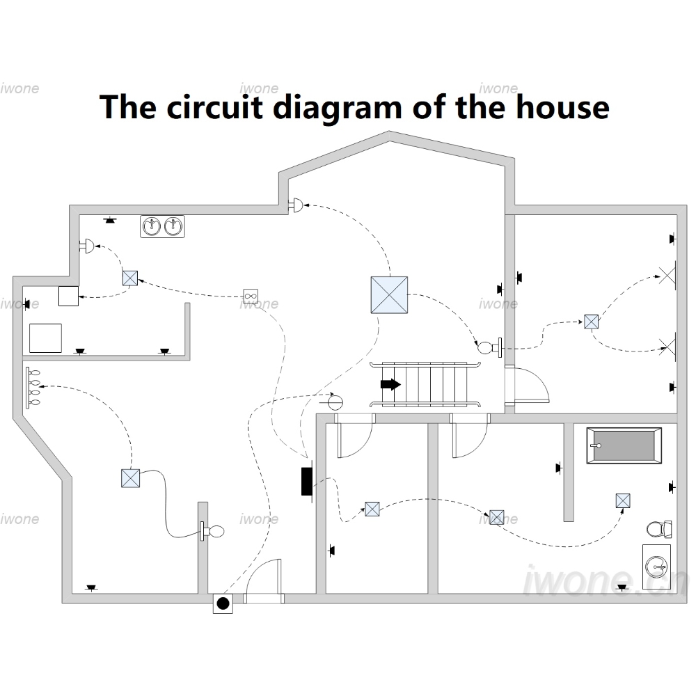 The circuit diagram of the house