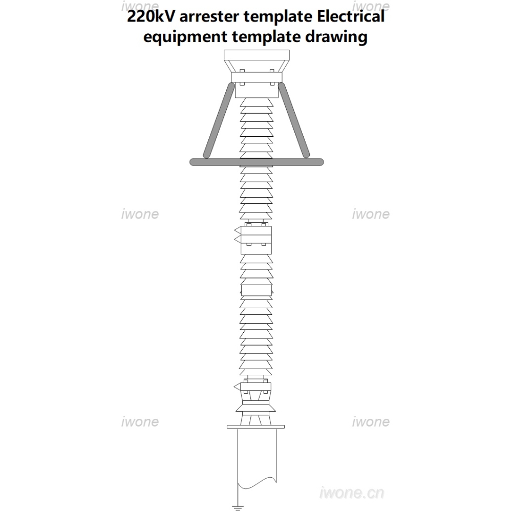 220kV arrester template Electrical equipment template drawing