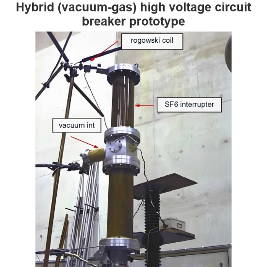 Hybrid (vacuum-gas) high voltage circuit breaker prototype