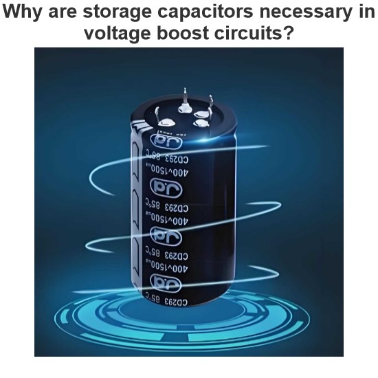 Why are storage capacitors necessary in voltage boost circuits?