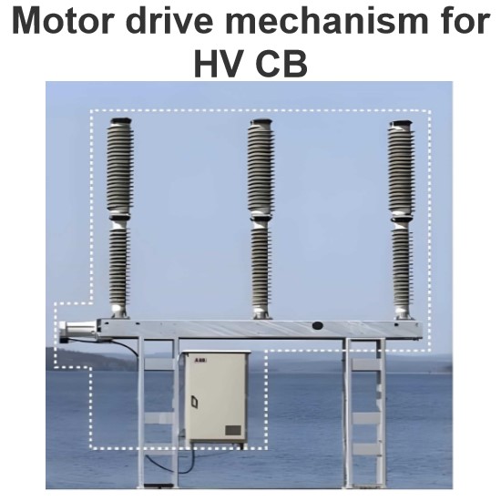 Motor drive mechanism for HV CB 