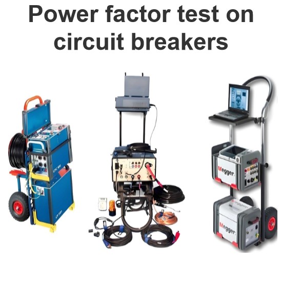 Power factor test on circuit breakers