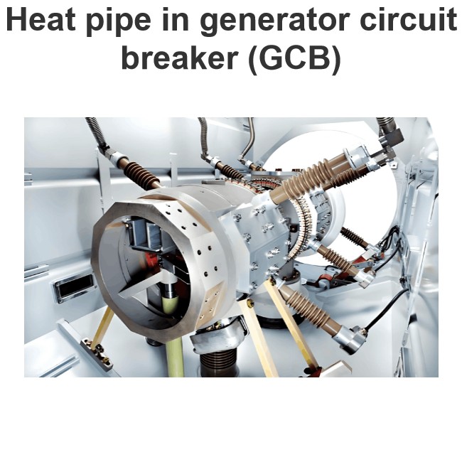 Heat pipe in generator circuit breaker (GCB)