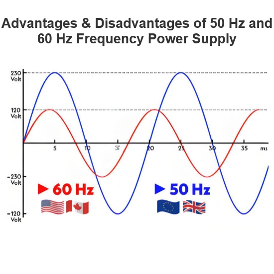 Advantages & Disadvantages of 50 Hz and 60 Hz Frequency Power Supply