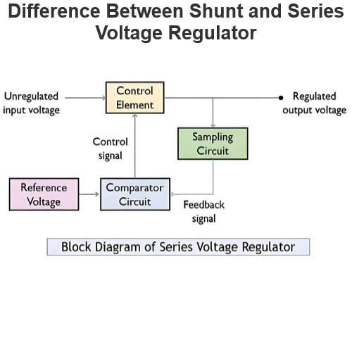 Difference Between Shunt and Series Voltage Regulator