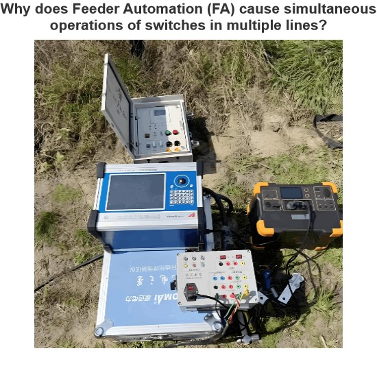 Why does Feeder Automation (FA) cause simultaneous operations of switches in multiple lines?