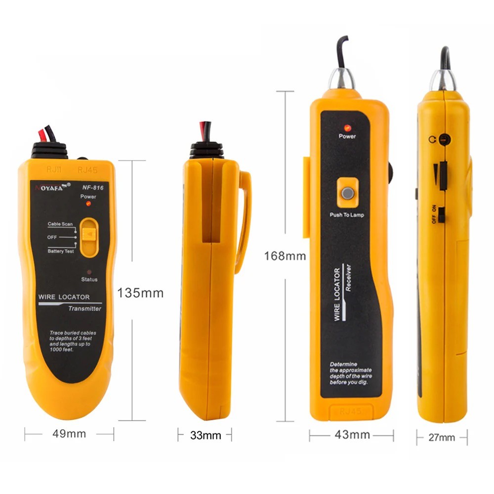 NF-816 Underground Wire Locator for Pet Fence/Electrical/Telephone Wires, Metal, Coax Cable