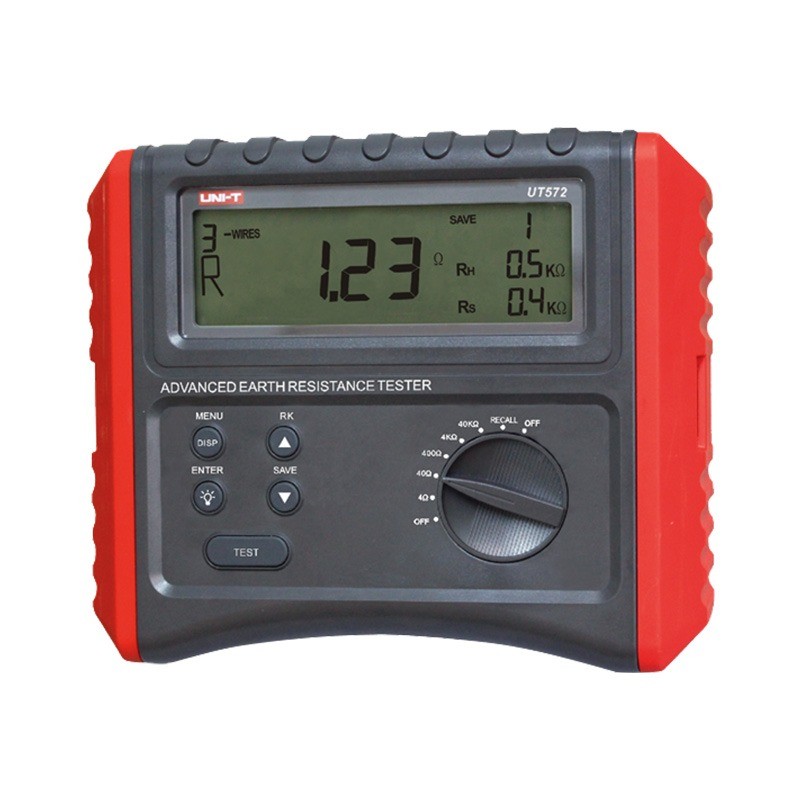 UT572 Advance Earth Resistance Tester Digital Ground Resistance Test/Soil Resistivity Test Data Storage LCD Backlight