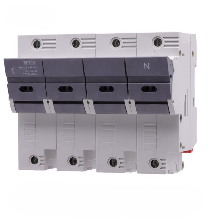 Din rail mount fuse holder RT18-125-3P+N