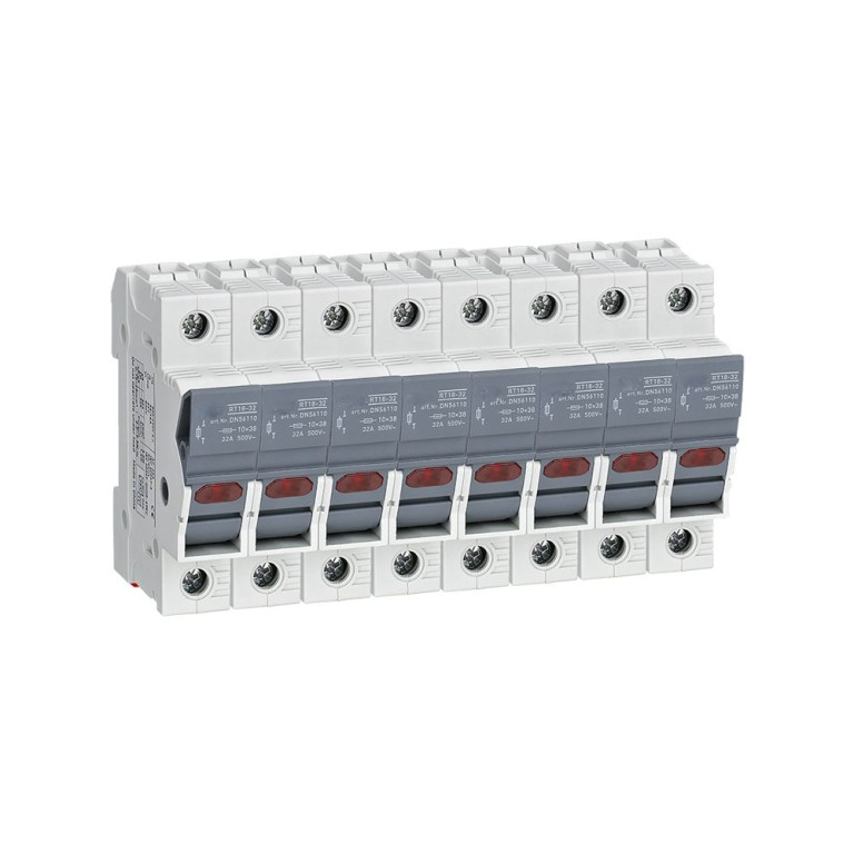4 Pole Fuse holder RT18 Series AC and DC Din Rail Fuse Holder
