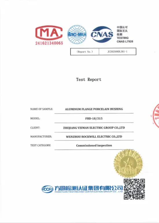 Aluminum Flange Porcelain Bushing