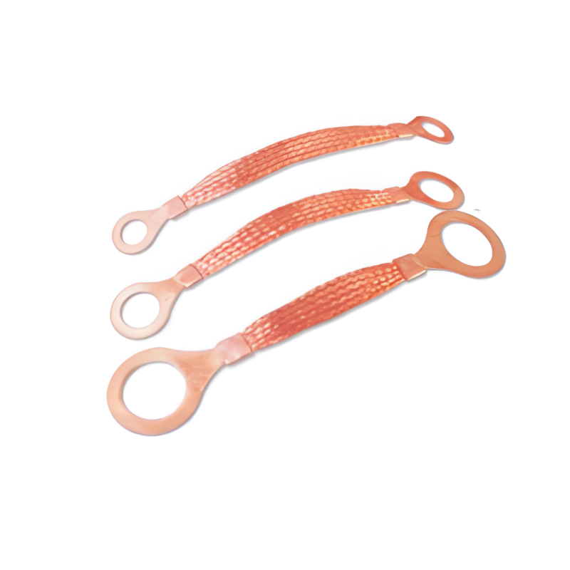 Copper braided wire flexible connection (copper compression joint at both ends)