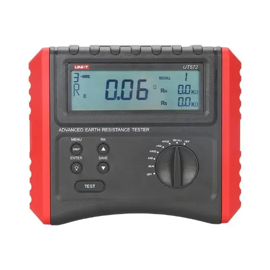 Advance Earth Resistance Tester Digital Ground Resistance Test/Soil Resistivity Test Data Storage LCD Backlight