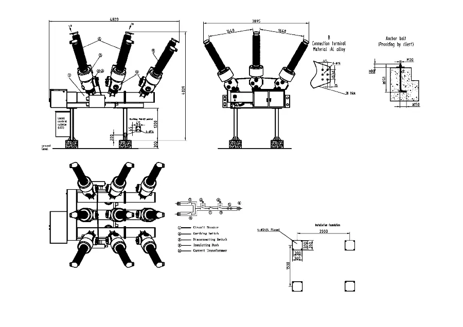 145kV HGIS Dimension