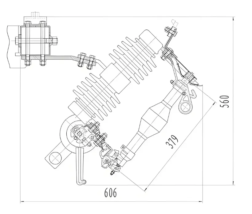 Medium voltage Pole Mounted Drop Out Automatic Sectionalizer 15kV 27kV 38 kV