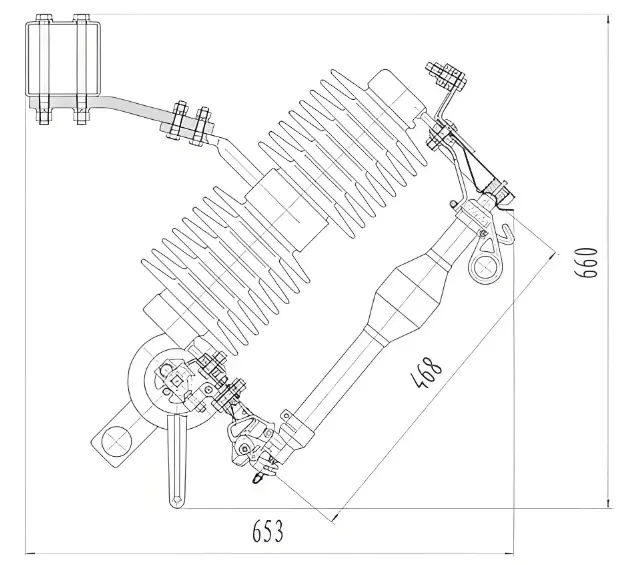 Medium voltage Pole Mounted Drop Out Automatic Sectionalizer 15kV 27kV 38 kV