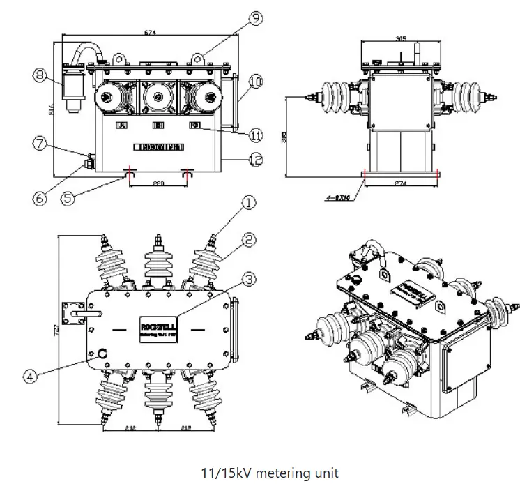 Outdoor Bulk metering unit manufacture  11kV 33kV