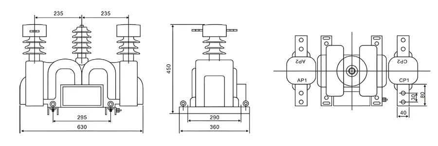 Three-Phase Outdoor Epoxy Resin Cast Dry-Type Metering Box 10KV 6KV