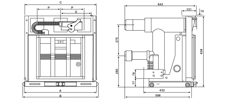 Mid-mounted Solid-sealed Vacuum Load Switch-Fuse Combination Unit
