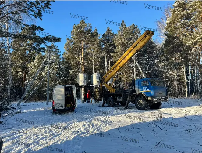 Solución de Regulador de Voltaje Vziman RVR-1 para poste de 10kV en el Krai de Altái, Rusia