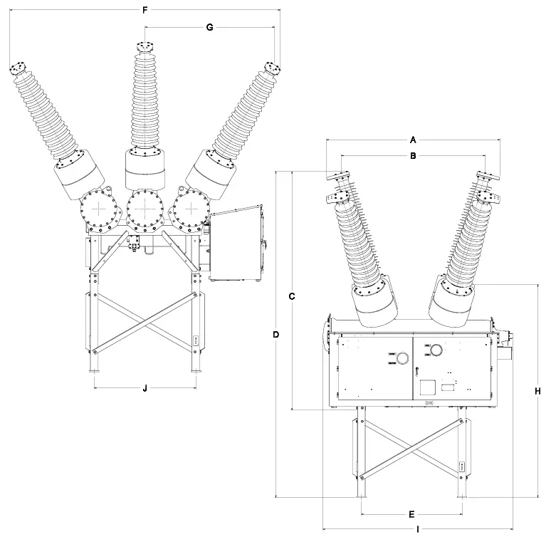 Disjoncteur à boîte morte sans SF6 haute fiabilité - 145 kV