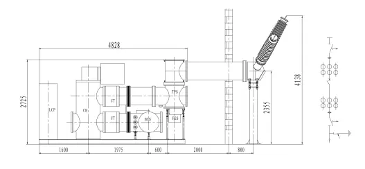 Gas-Insulated Metal-Enclosed Switchgear GIS 126kV 145 kV